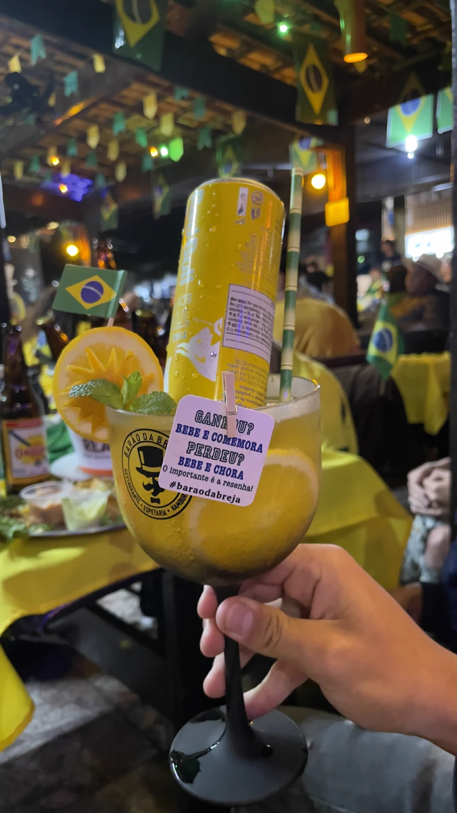Drink especial servido no Barão da Breja